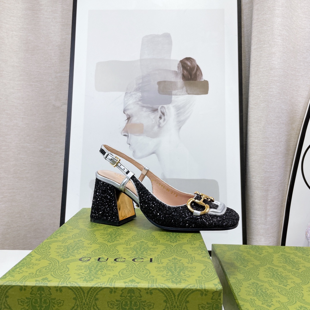 Gvc*1 Lovelight Slingback Mid-Heel With Horsebit Black For Women GG