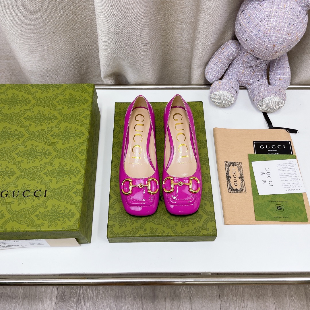 Gvc*1 Women’s Ballet Flat With Horsebit Dark Pink For Women GG