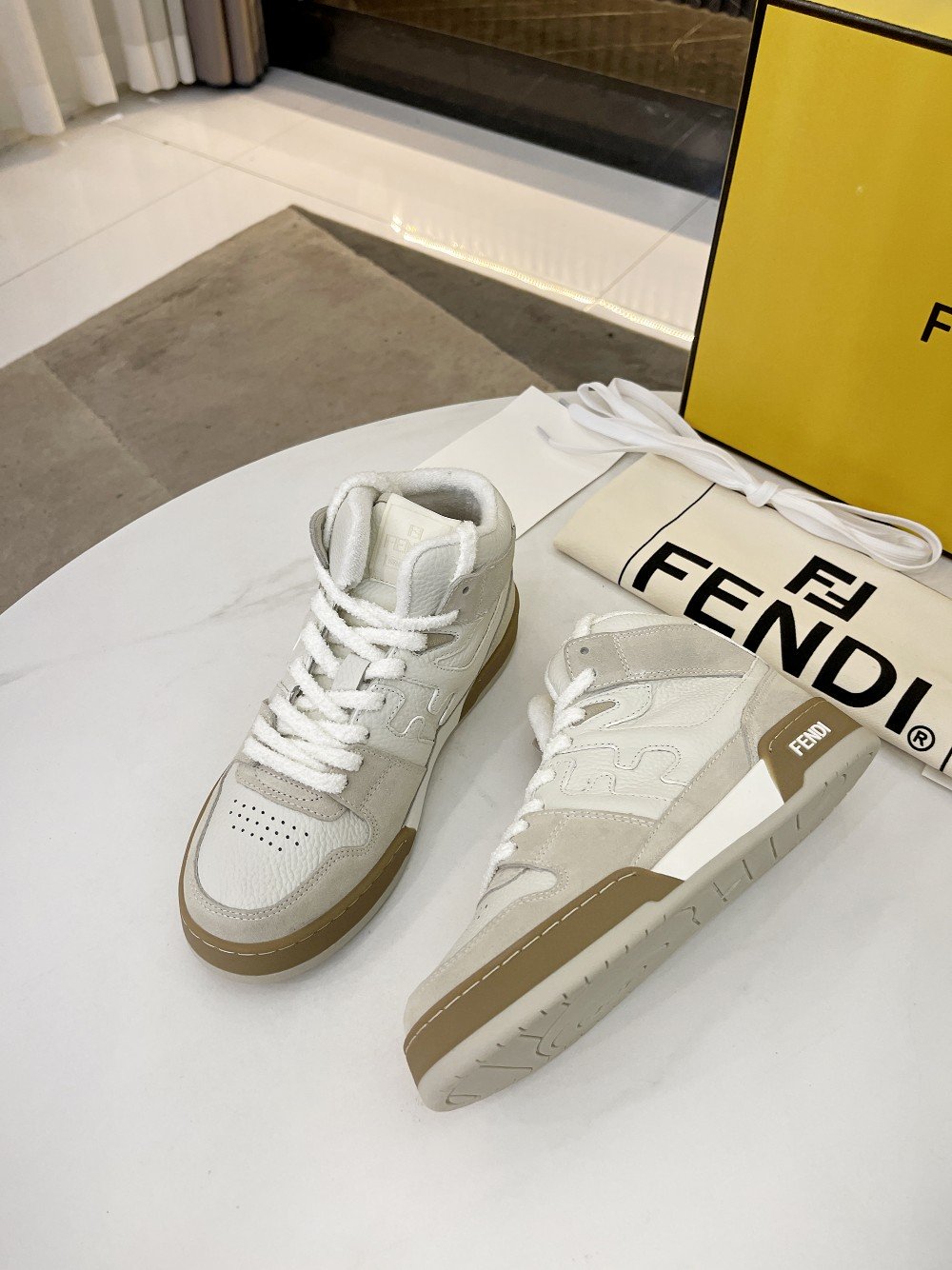 F**di Low Tops In White For Women