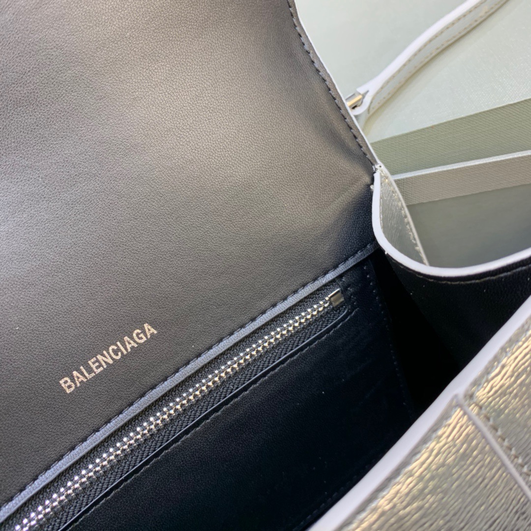 Ba1en*iaga Hourglass Small Handbag In Sliver, For Women, Women’s Bags 9in/23cm