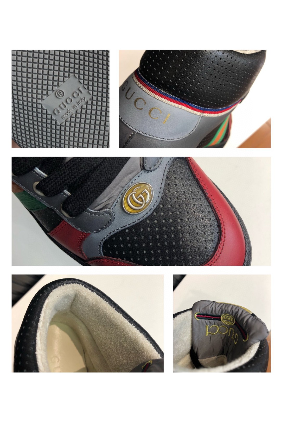 Gvc*1 Men’s Screener Distressed High-Top Sneakers Black For Men 5637309