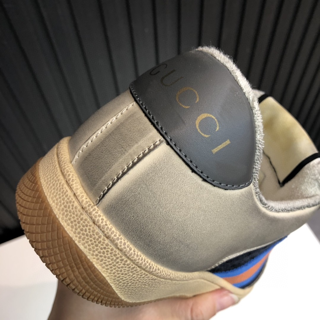 Gvc*1 Women’s GG Screener Distressed White Blue For Women 546551 99W20 4368