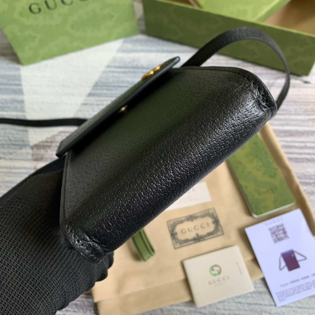 Gvc*1 Mini Bag With Double G Black For Men 7.1in/18cm GG