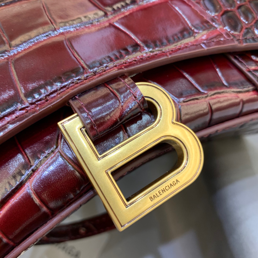 Ba1en*iaga Hourglass XS Handbag In Dark Red, For Women, Women’s Bags 7.4in/19cm