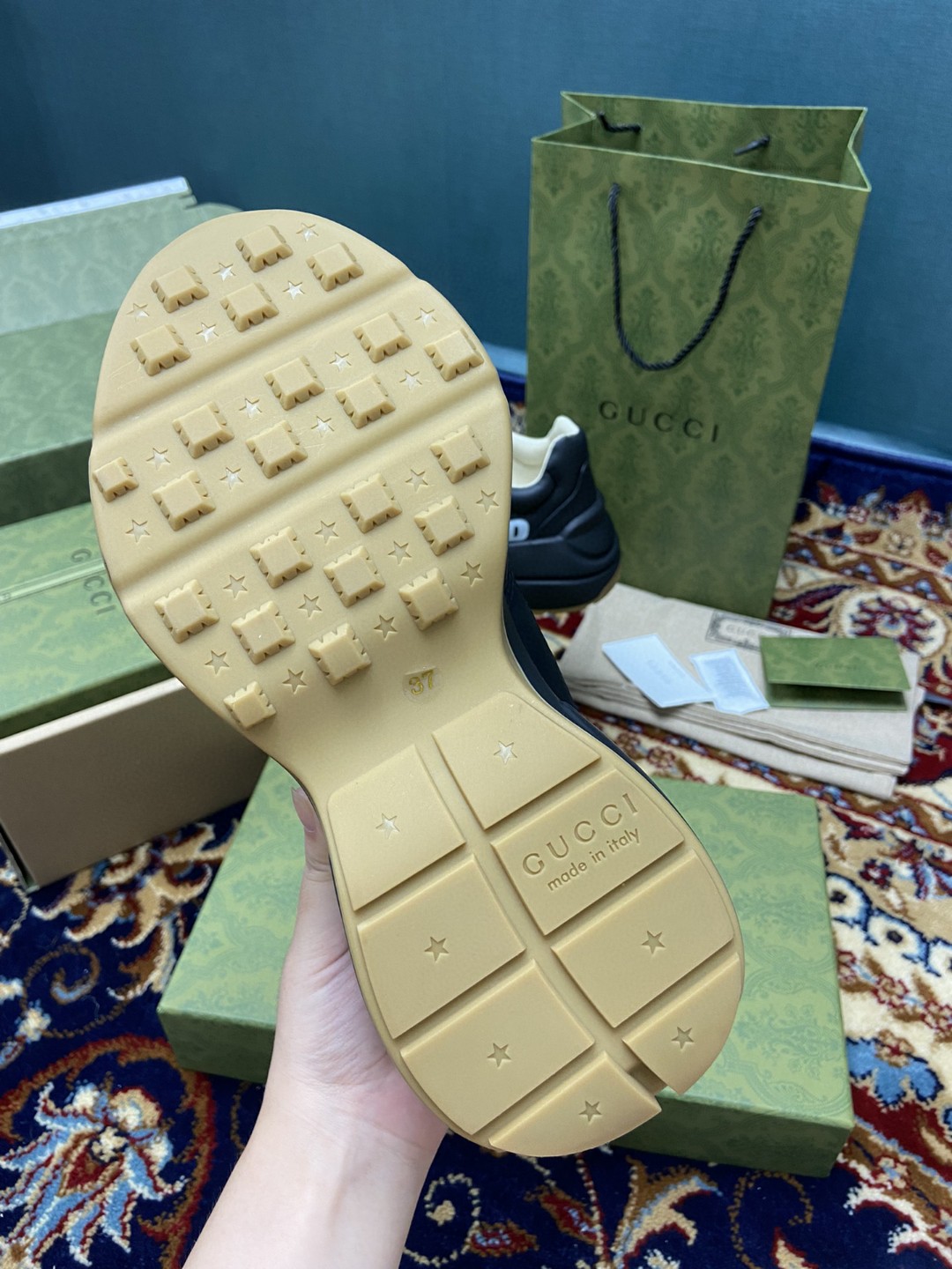 Gvc*1 Men’s Rhyton Sneakers With Gvc*1 Band Black For Men 599145 DRW00 1000