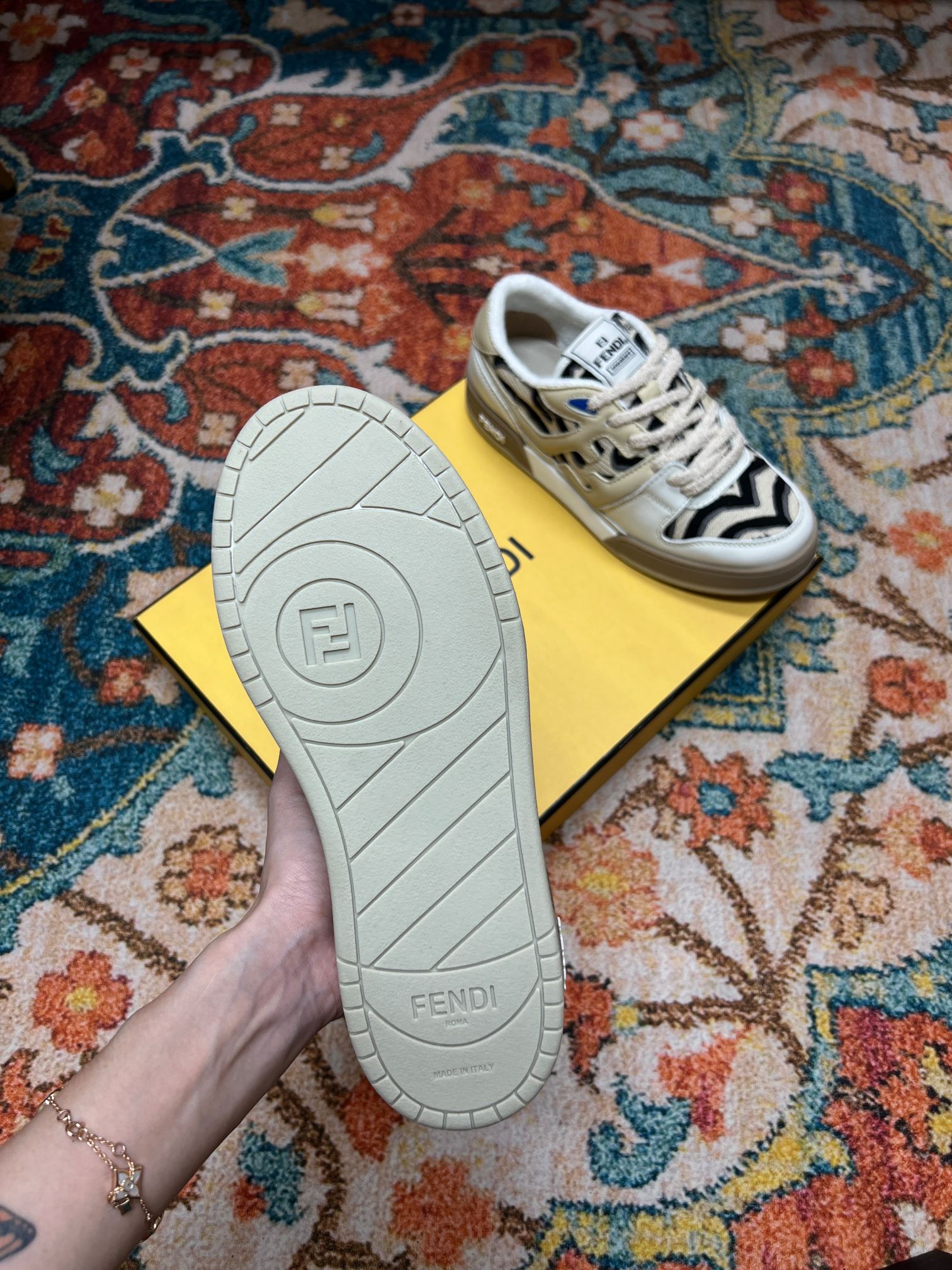 F**di Match Low Tops In Beige For Women