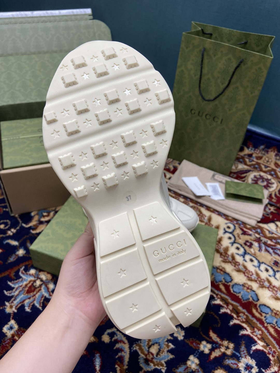 Gvc*1 Women’s Rhyton Sneakers With Gvc*1 Love Parade Red White Ivory For Women 524990