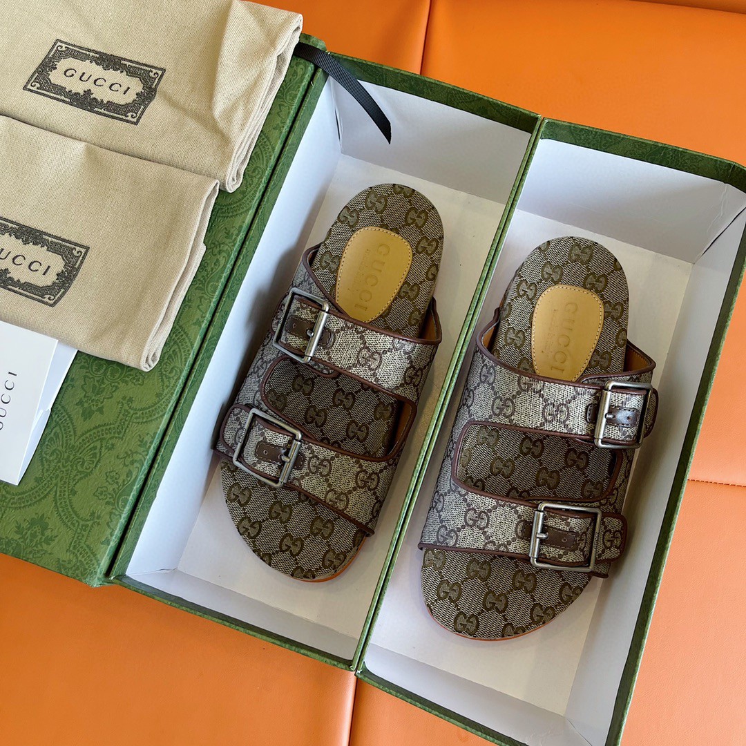 Gvc*1 Women’s Slide Sandal With Straps Gray Orange For Women 658020 2HK60