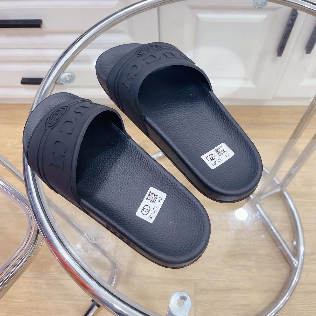 Gvc*1 Men’s Logo Rubber Slide Black For Men 522887 JCZ00 1031