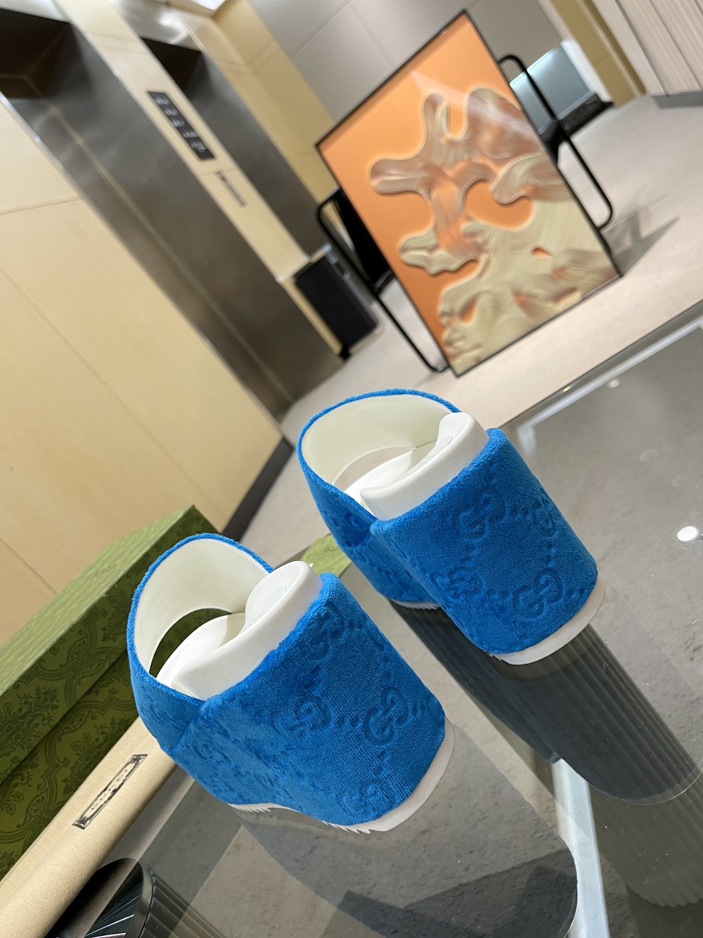 Gvc*1 Women’s GG Platform Sandal Blue For Women GG