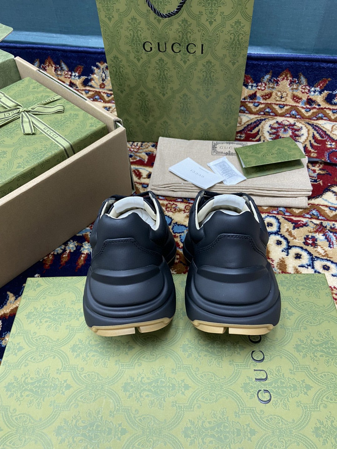 Gvc*1 Men’s Rhyton Sneakers With Gvc*1 Band Black For Men 599145 DRW00 1000