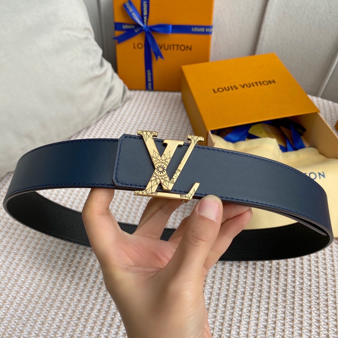 L0vis Vvtt0n Iconic Reversible LV Belt Black