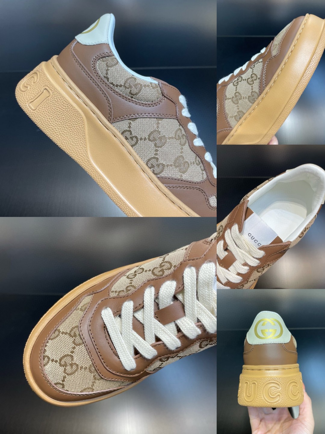 Gvc*1 Men’s GG Sneaker Brown And Beige For Men 676092 UPG20 2866