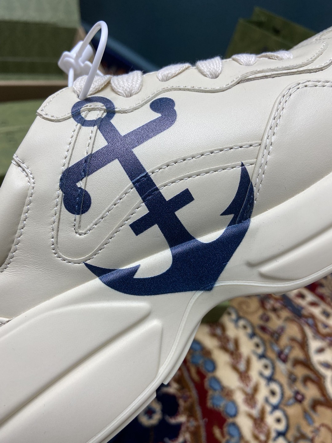 Gvc*1 Men’s Rhyton Sneaker With Anchor White Ivory For Men 576052