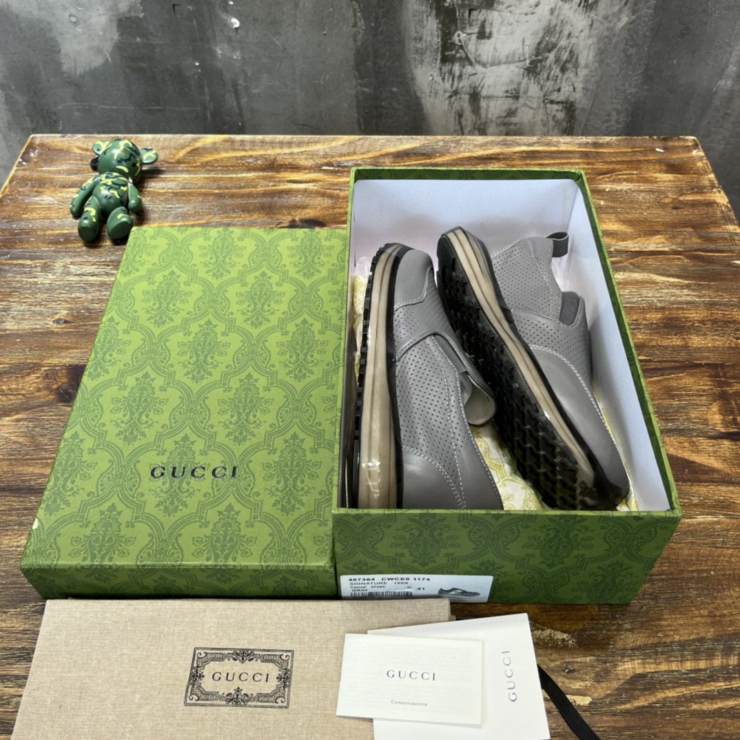 Gvc*1 Men’s Perforated Slip On Sneaker Gray For Men 407364