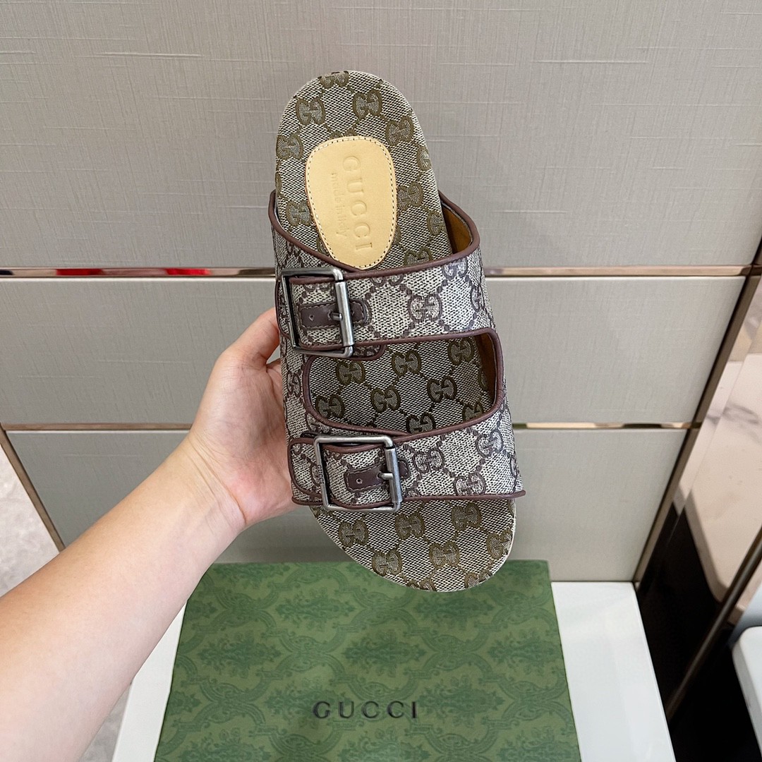 Gvc*1 Women’s Slide Sandal With Straps Gray Orange For Women 658020 2HK60