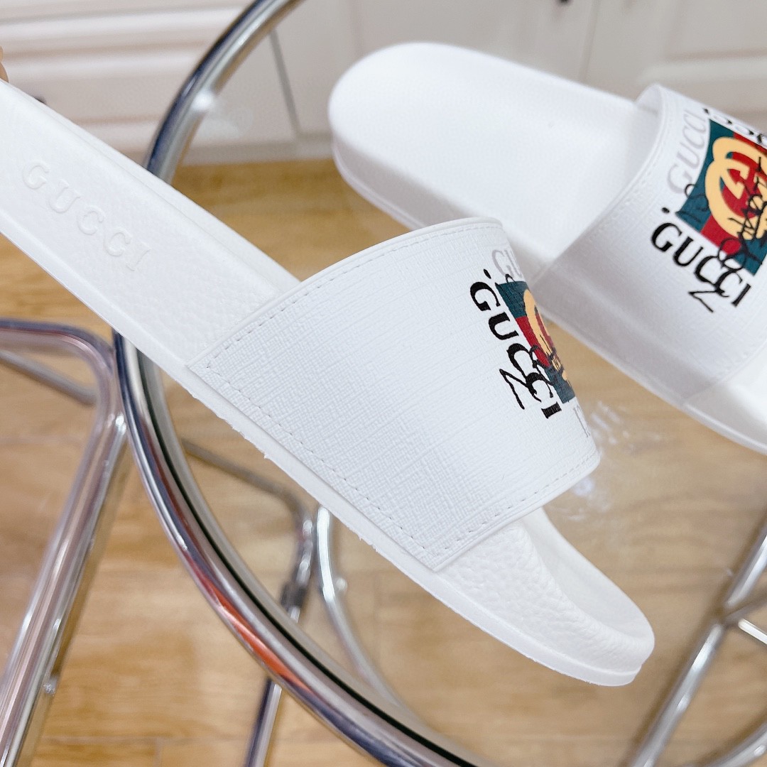 Gvc*1 Women’s Slide Sandal With GG Web White For Women 407345