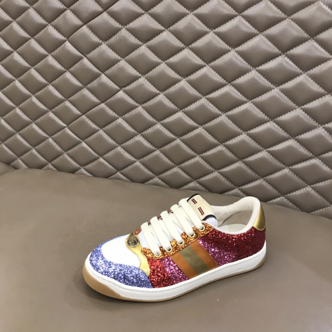 Gvc*1 Lovelight Screener Sneaker Glitter Red For Women GG Shoes 710534 FAAKU 4942