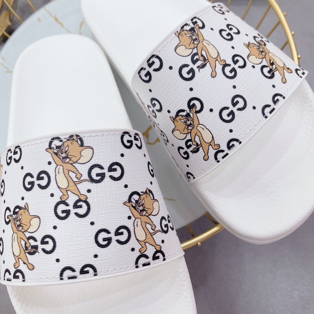 Gvc*1 Women’s Jerry Print Slide Sandal White For Women 681867