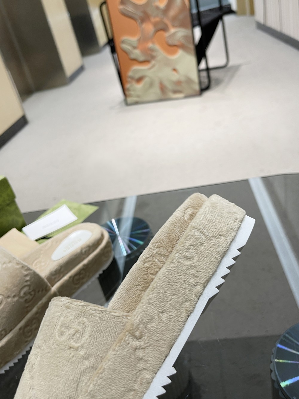 Gvc*1 Women’s GG Platform Sandal Beige For Women GG