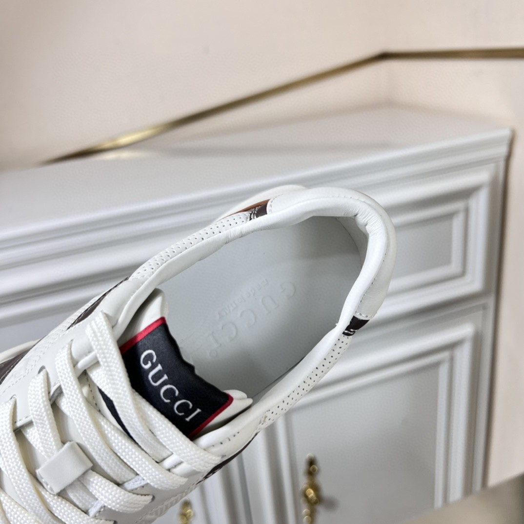 Gvc*1 Men’s GG Embossed Rhyton Sneakers Brown For Men 721750