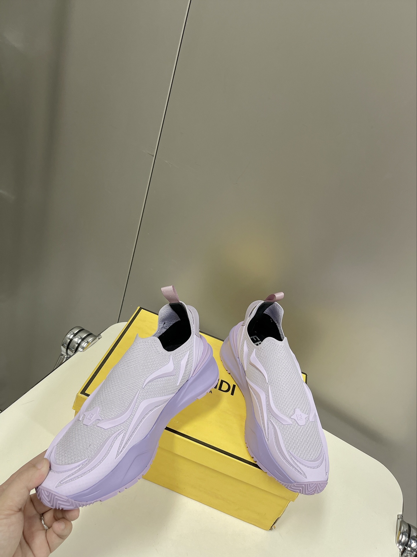 F**di Low Trainers Sneakers Violet For Women