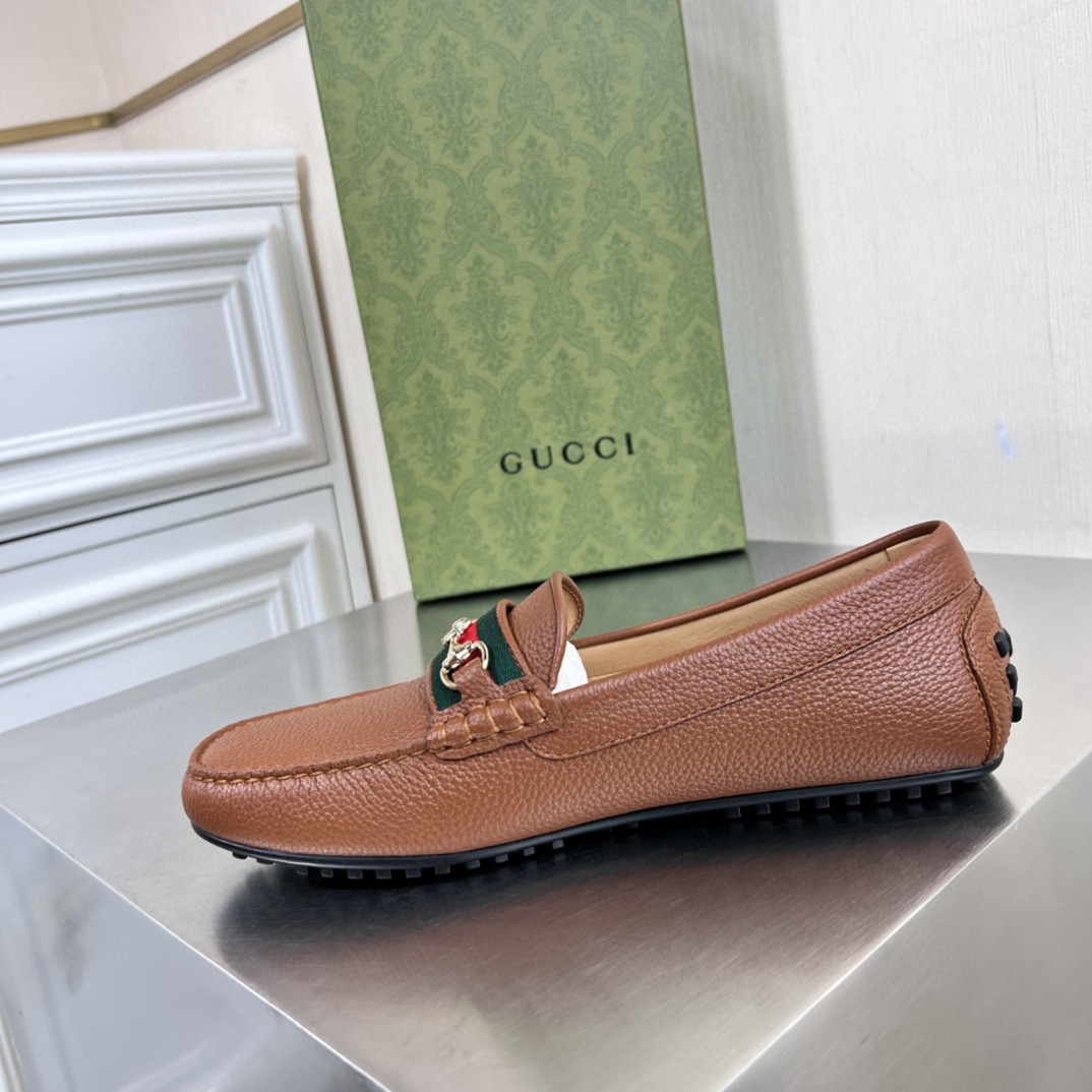 Gvc*1 Men’s Loafers With Web Details Brown For Men 6246981