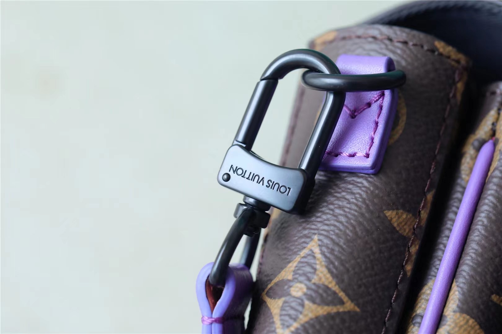 L0vis Vvtt0n S-Lock Vertical Wearable Wallet Monogram Macassar Purple For Men, Men’s Bags, Shoulder And Crossbody Bags 7.5in/19cm LV