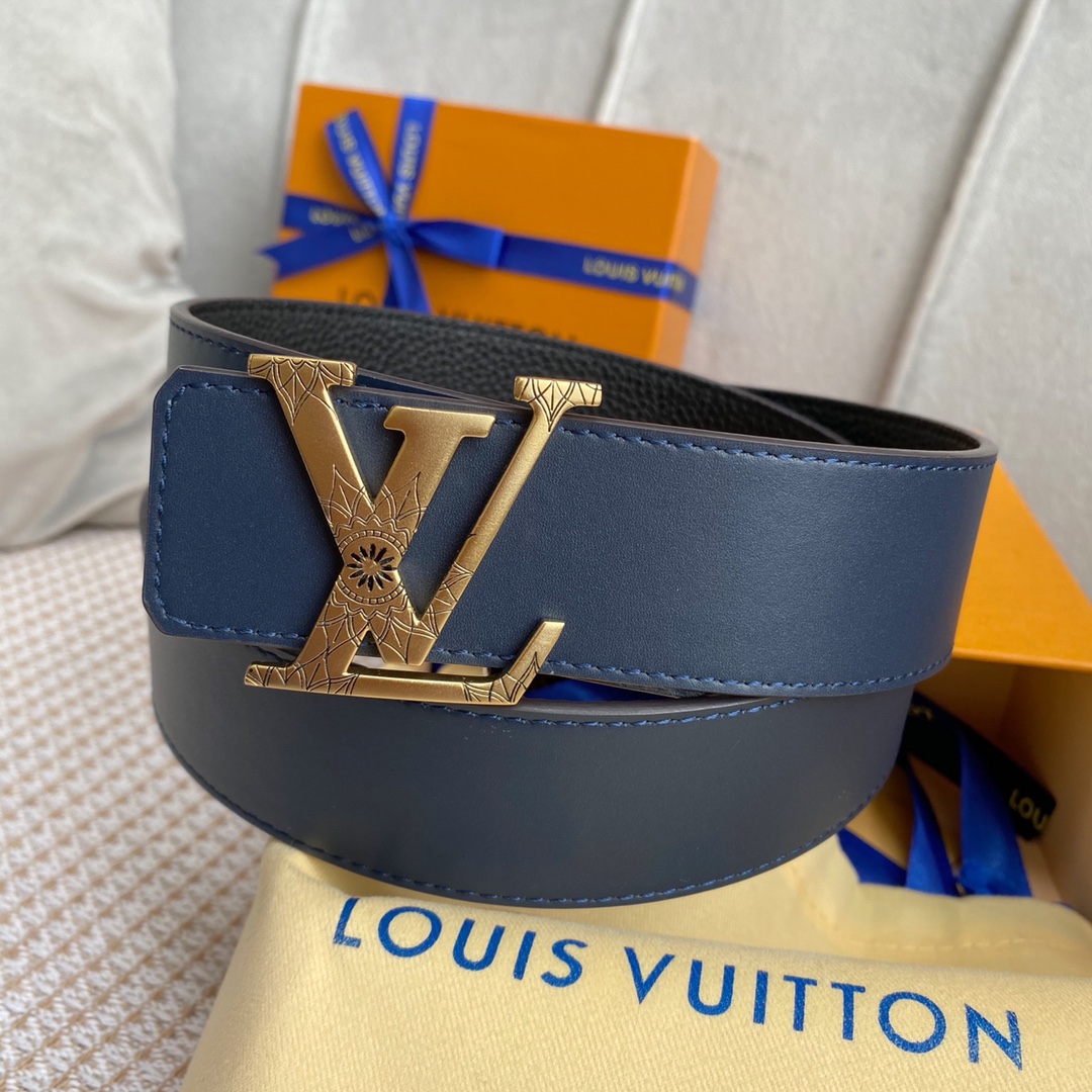 L0vis Vvtt0n Iconic Reversible LV Belt Black