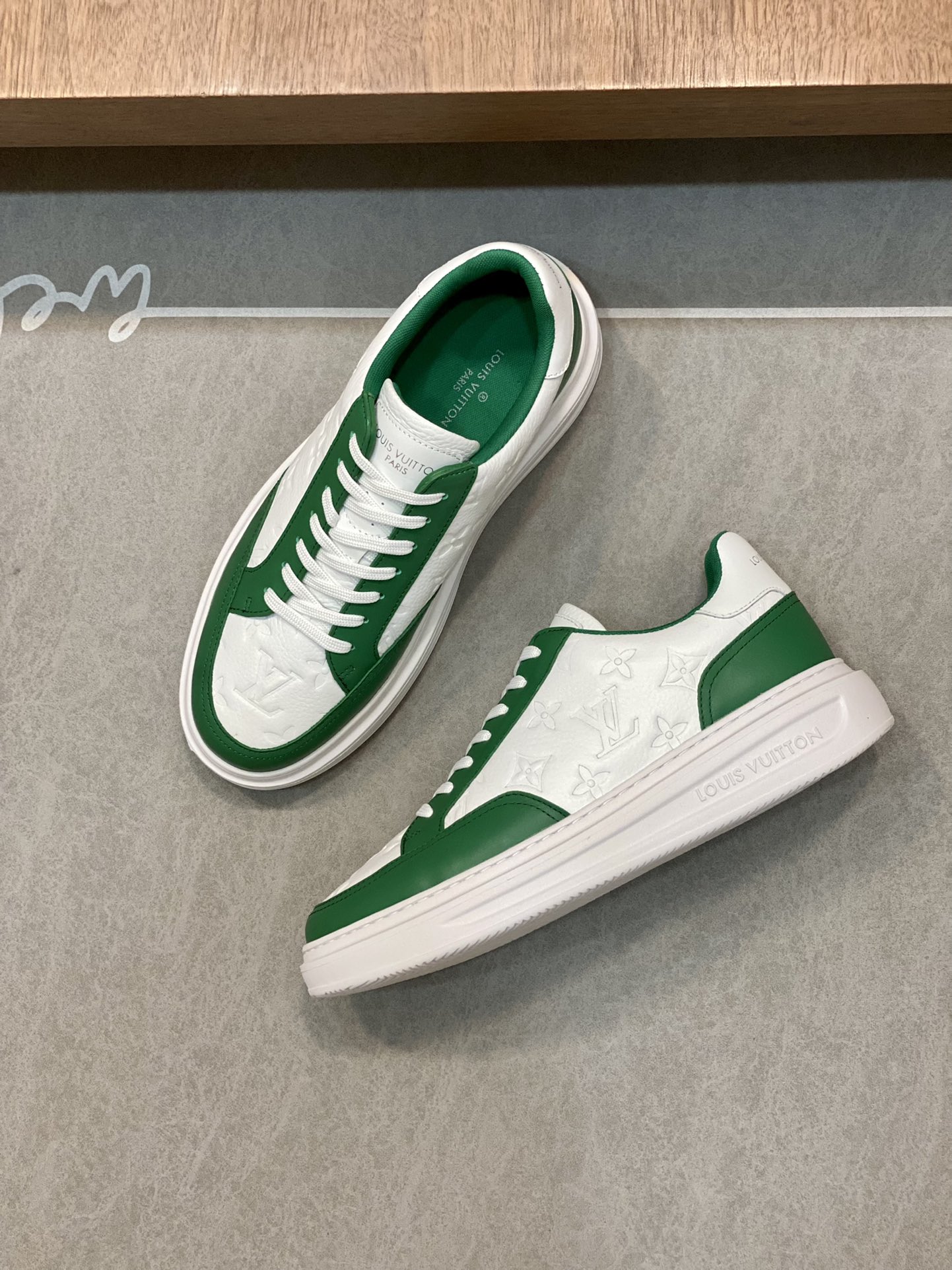 L0vis Vuittion Beverly Hills Sneaker Green For Men LV