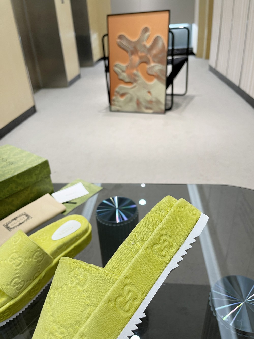 Gvc*1 Women’s GG Platform Sandal Yellow For Women GG