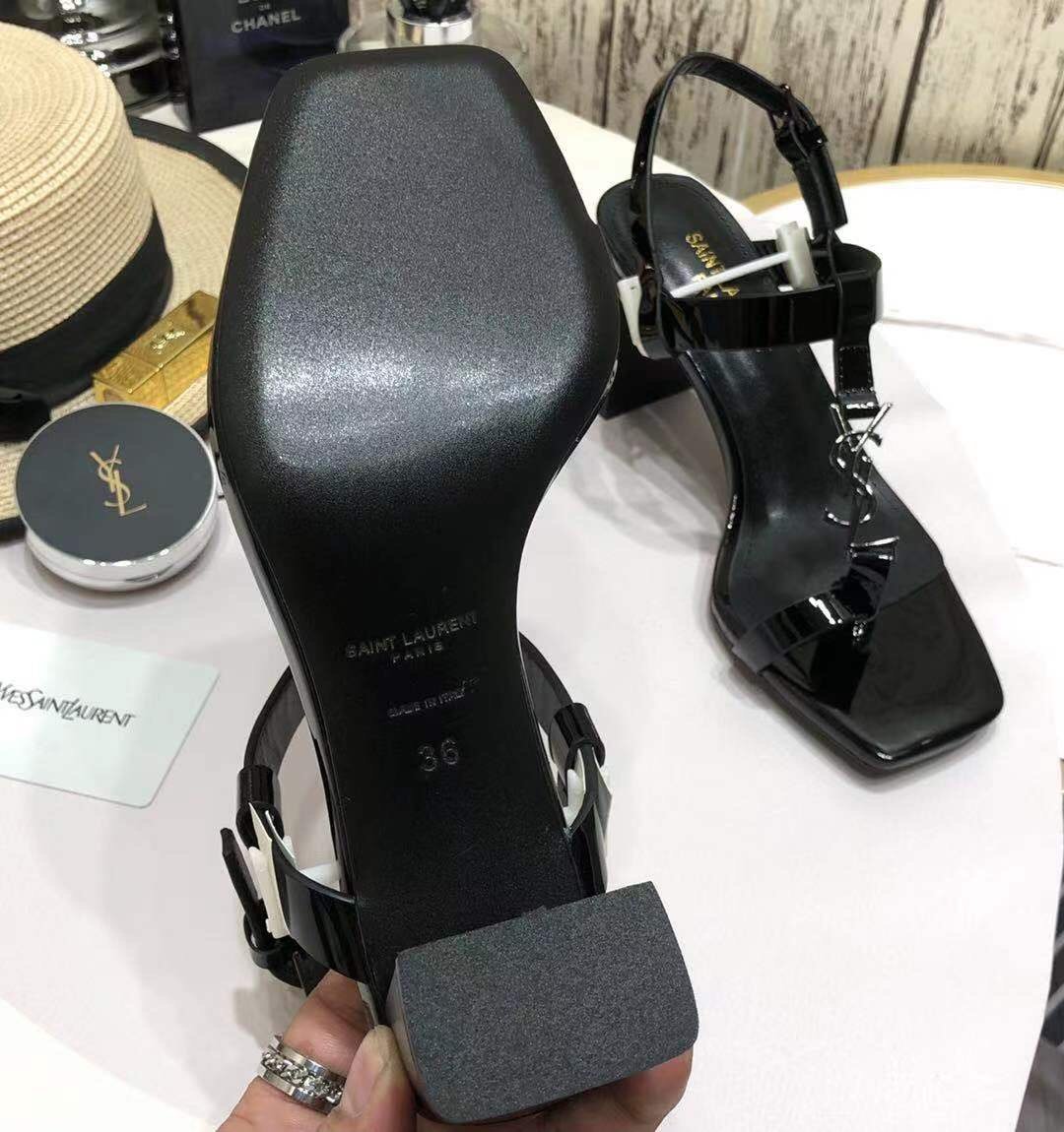 Sa1nt Lau*nt Women’s Cassandra Heeled Sandals Black For Women Y51