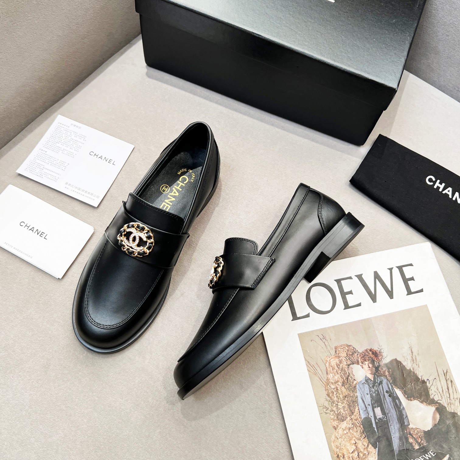 Ch**el Women’s Loafers Black For Women