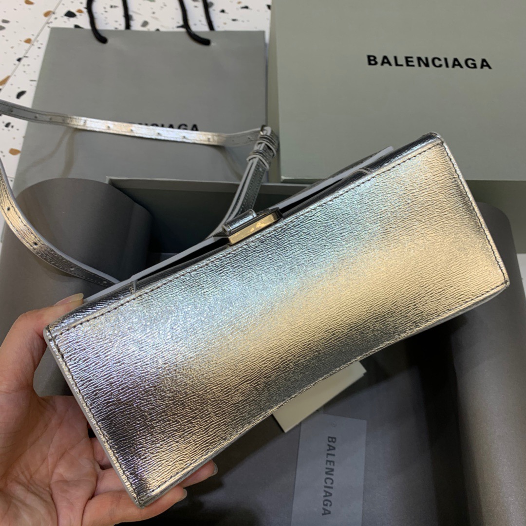 Ba1en*iaga Hourglass Small Handbag In Sliver, For Women, Women’s Bags 9in/23cm
