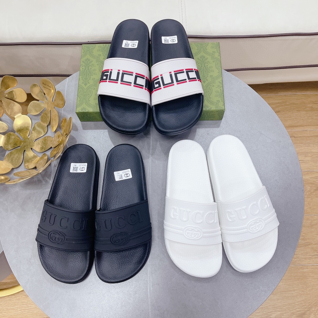 Gvc*1 Men’s Logo Rubber Slide Black For Men 522887 JCZ00 1031