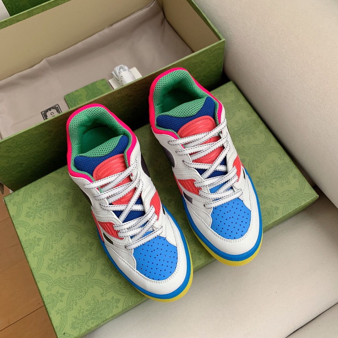 Gvc*1 Men’s Basket Sneaker White Pink And Blue For Men 661311 2SH80 9063