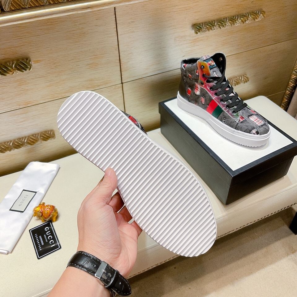 Gvc*1 Men’s Basket Jean’s High Top With Bee Sneaker Black For Men