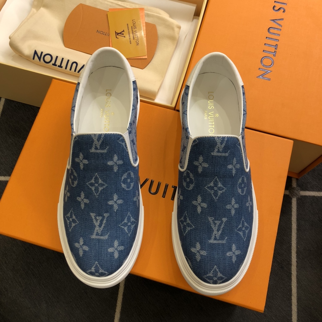 L0vis Vvtt0n LV Slip On Blue For Men LV