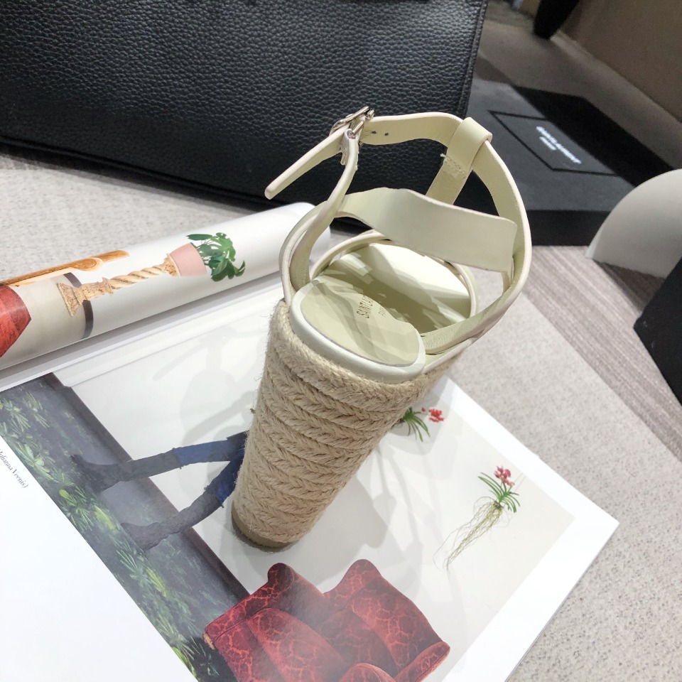 Sa1nt Lau*nt Women’s Tribute Espadrilles Wedge Beige For Women Y51