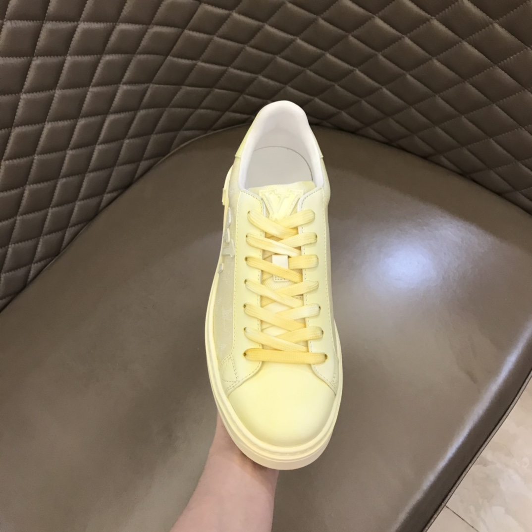 L0vis Vuittion Time Out Sneaker Yellow For Men LV