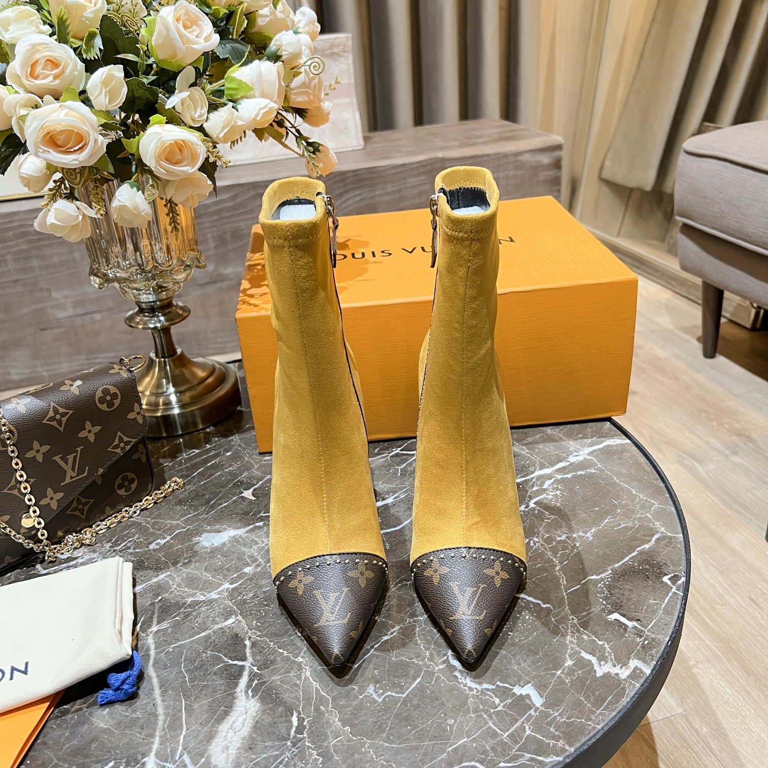 L0vis Vvtt0n Women’s Cherie Ankle Boots Yellow Women LV