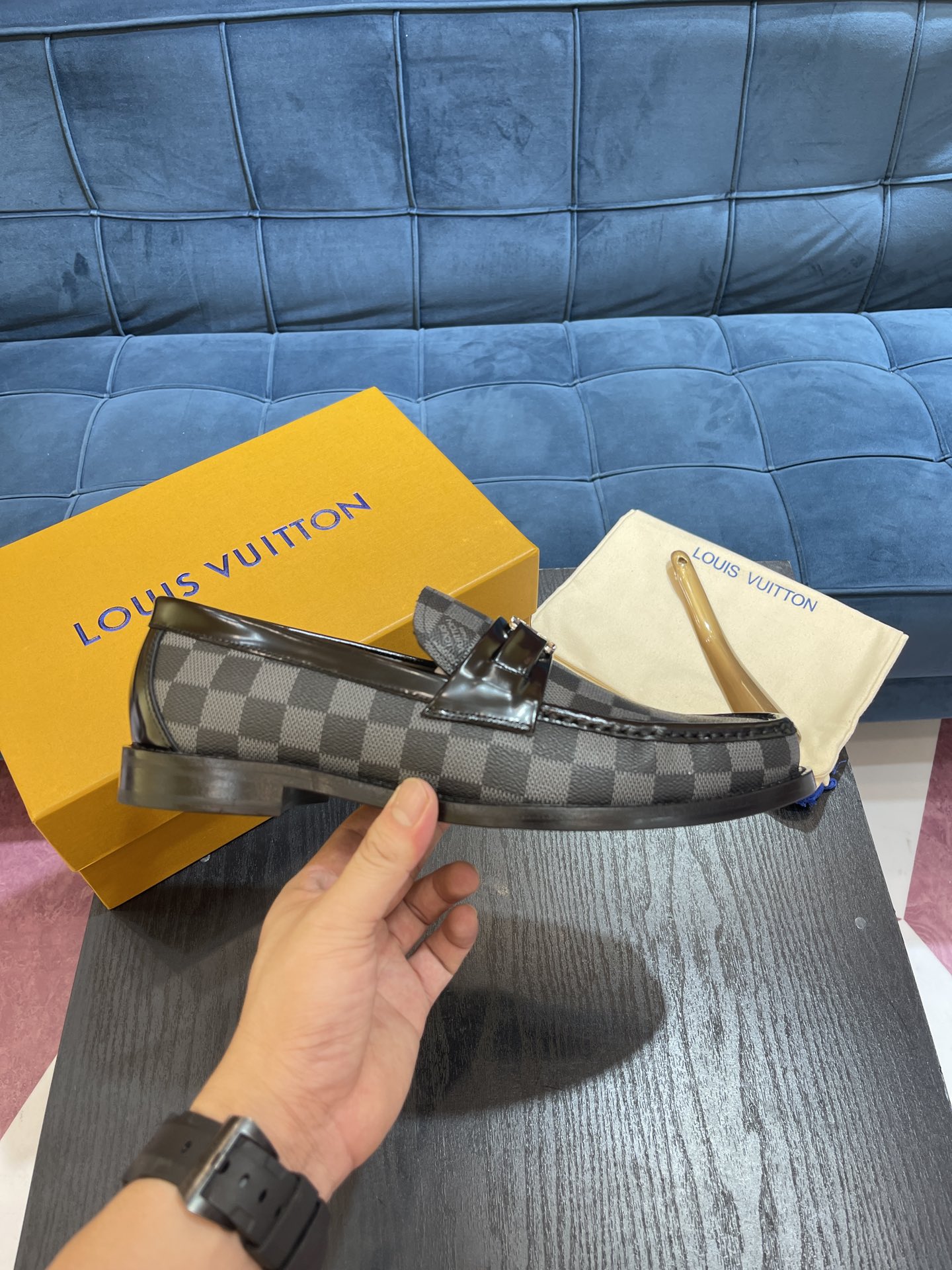 L0vis Vuittion Major Loafer Gray For Men LV