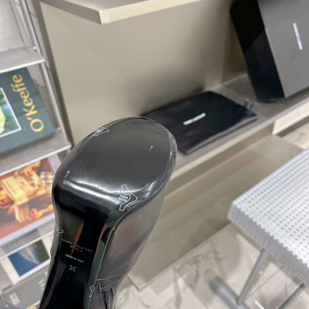 Sa1nt Lau*nt Women’s Cherry Buckle Platform Booties Black For Women Y51 6876621Y8001000