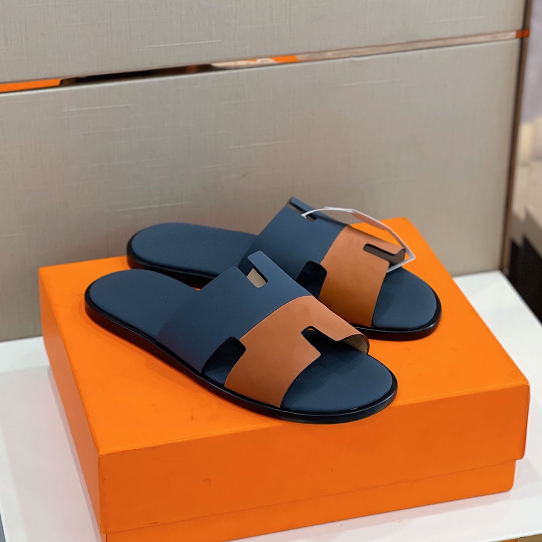 H**me5 Izmir Sandal Dark Blue And Brown For Men