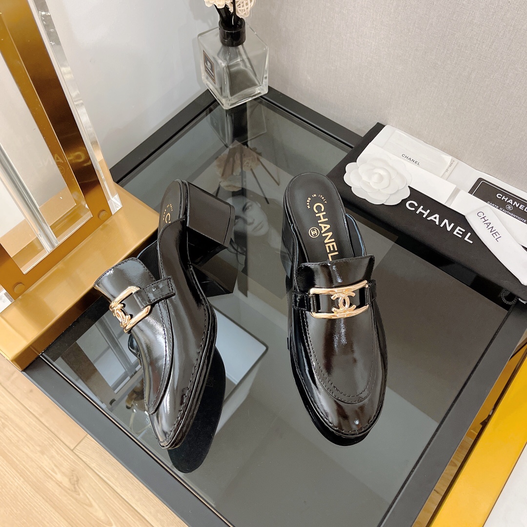 Ch**el Women’s Loafers Black For Women