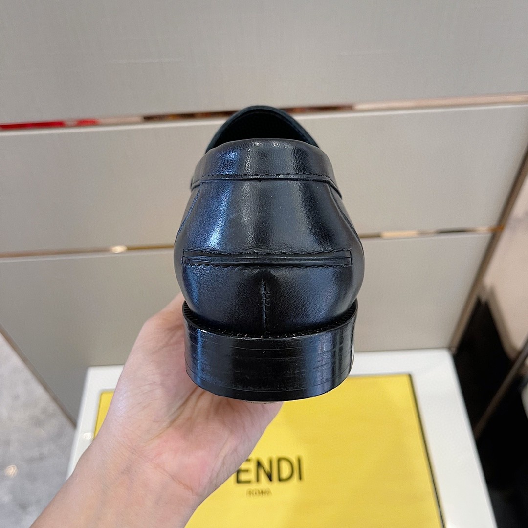 F**di Force Matte Black Loafers For Men