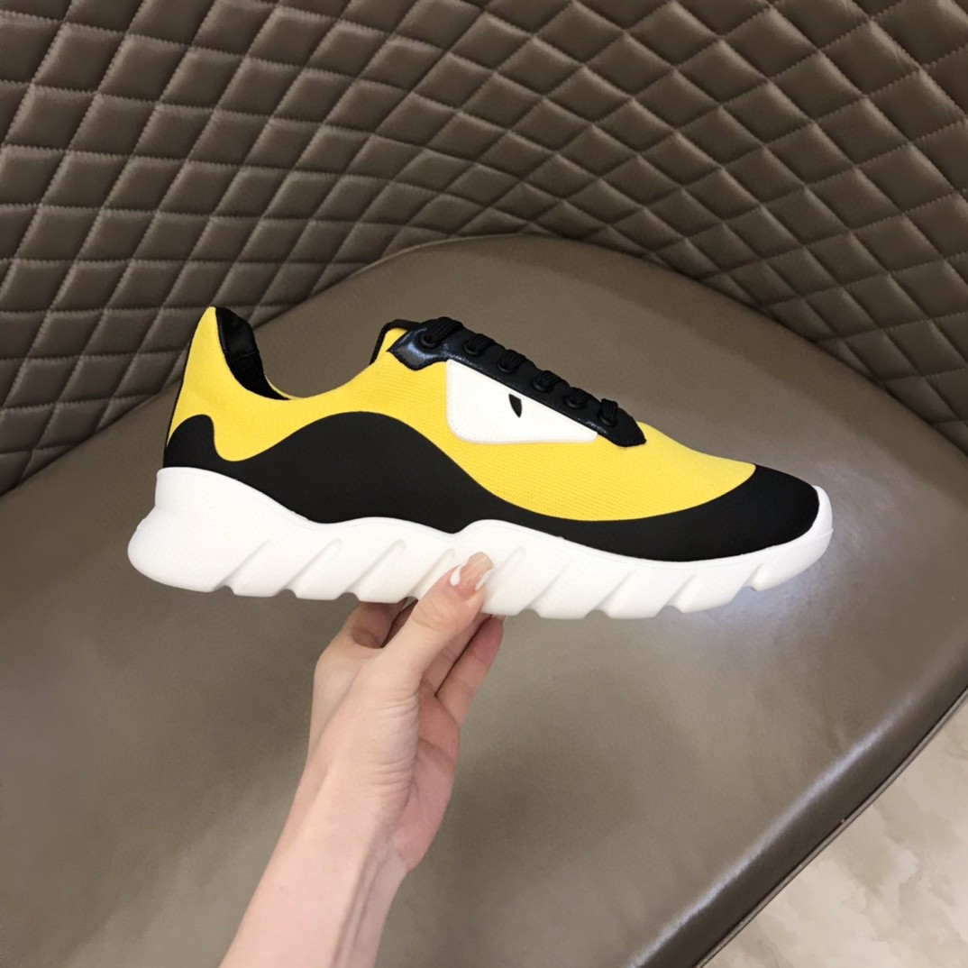 F**di Force Black/Yellow Sneakers For Men