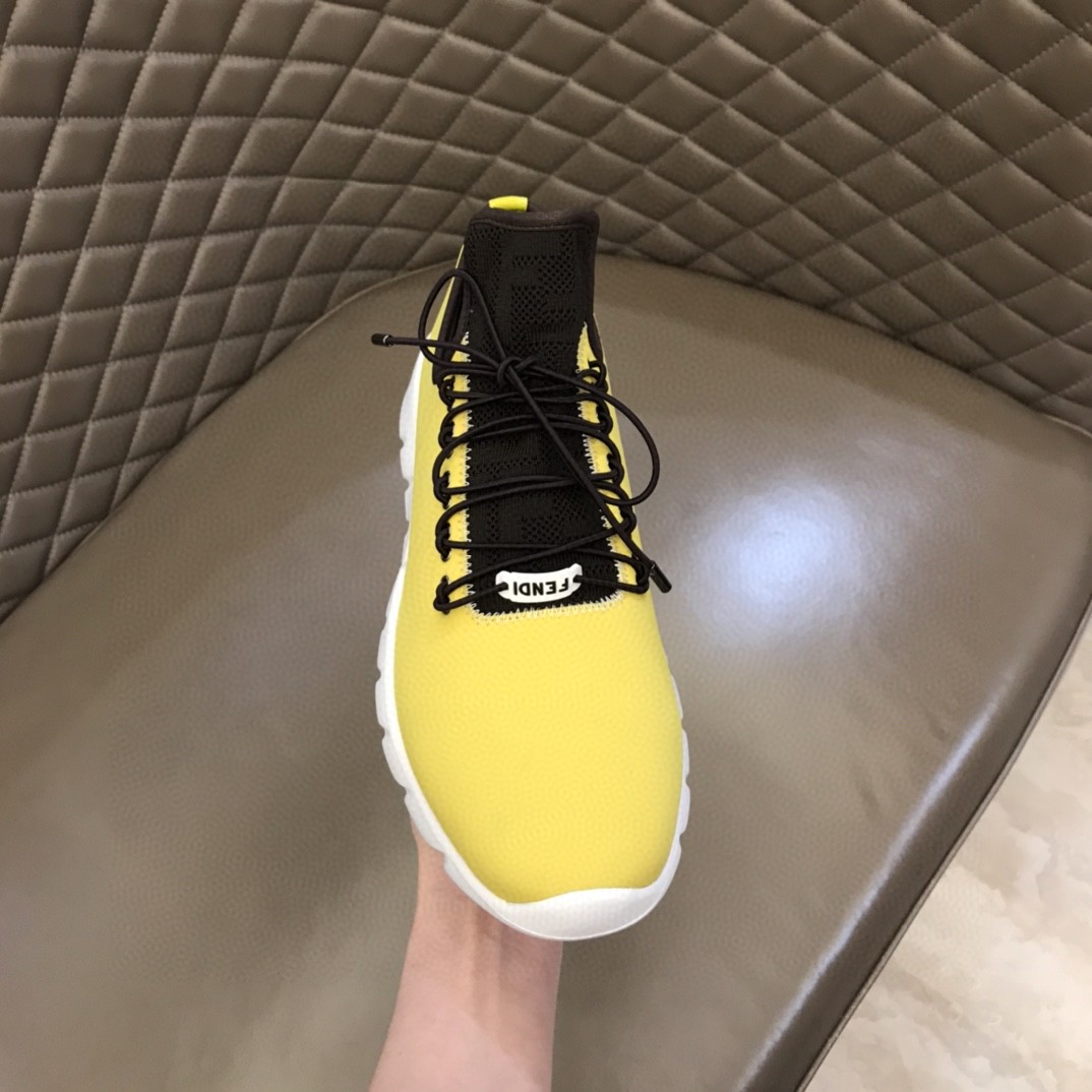 F**di Force Low Tops Sneakers Light Yellow For Men