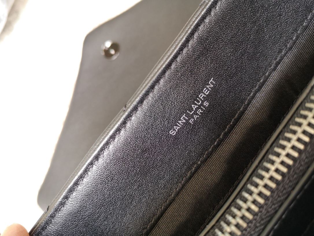 Sa1nt Lau*nt Lou Lou Medium Chain Bag Black For Women 12.6in/32cm Y51 574946DV7281000