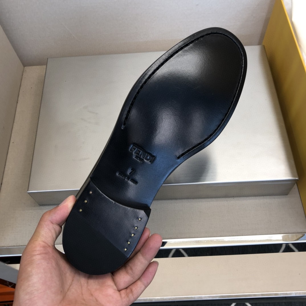 F**di Force Black Loafers For Men